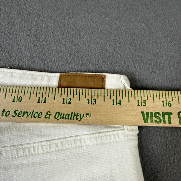 American Eagle Hi-Rise Jeggings Womens Jeans 6 White Next Level Stretch Raw Hem - Picture 9 of 10